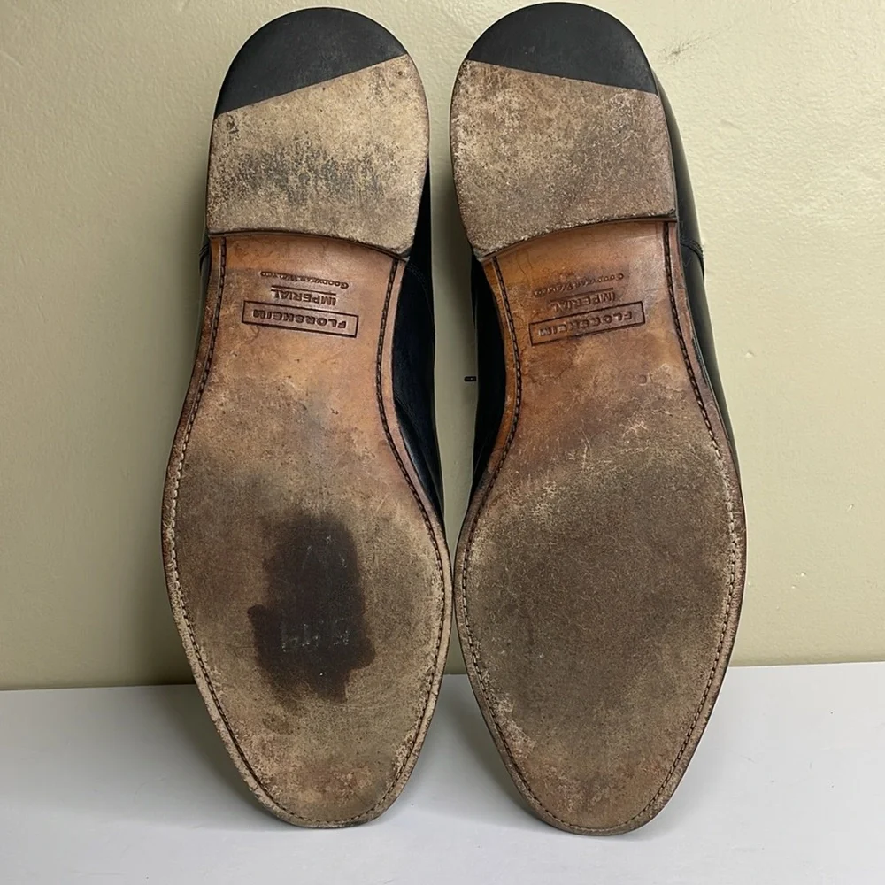 FLORSHEIM IMPERIAL Black Lace Ups Leather Goodyear Welted Career Dress Shoes 15